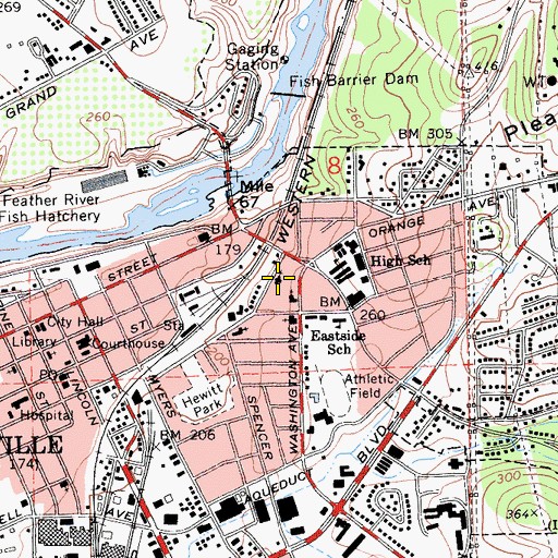 Topographic Map of The Church of Jesus Christ of Latter Day Saints, CA