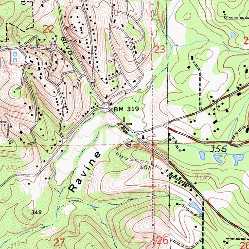 Topographic Map of Garden Ranch (historical), CA