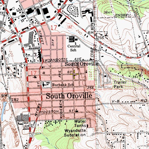 Topographic Map of Holy Church of God, CA