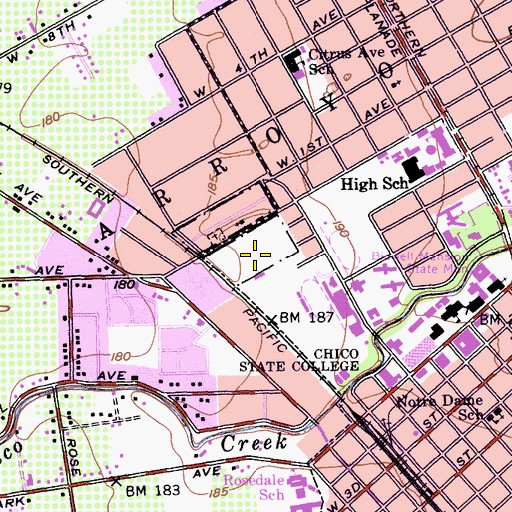 Topographic Map of Michopdo (historical), CA
