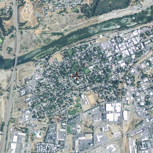 Aerial/Satellite Image of Seventh Day Adventist Church, CA