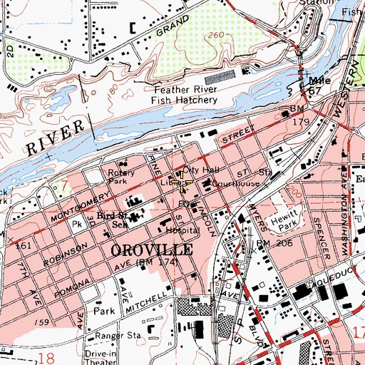 Topographic Map of Yuman (historical), CA