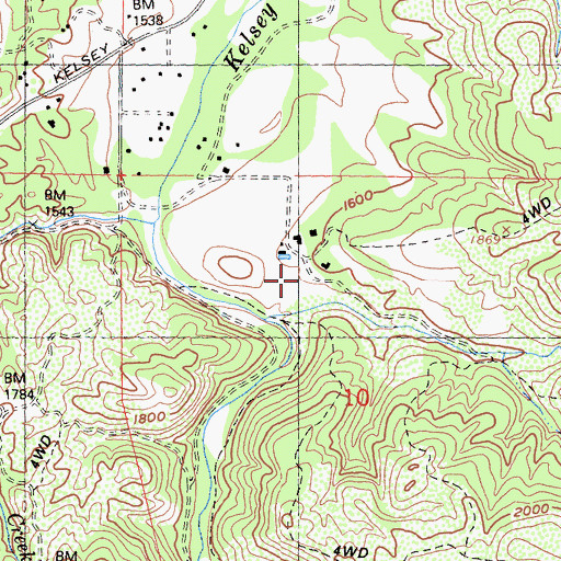 Topographic Map of Sweetwater Ranch, CA