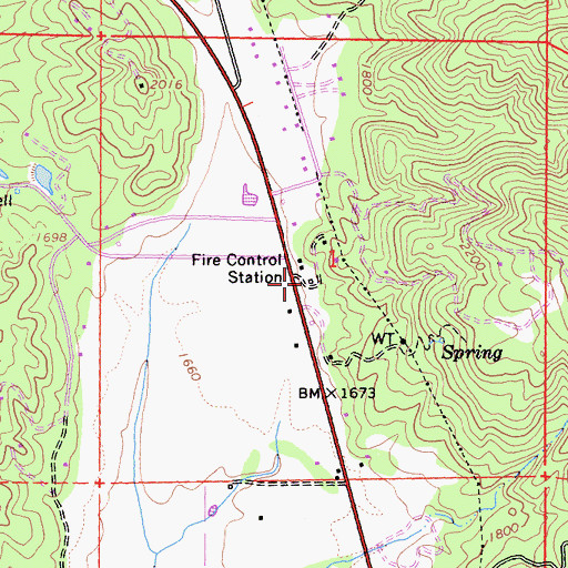 Topographic Map of California Department of Forestry and Fire Protection Laytonville, CA