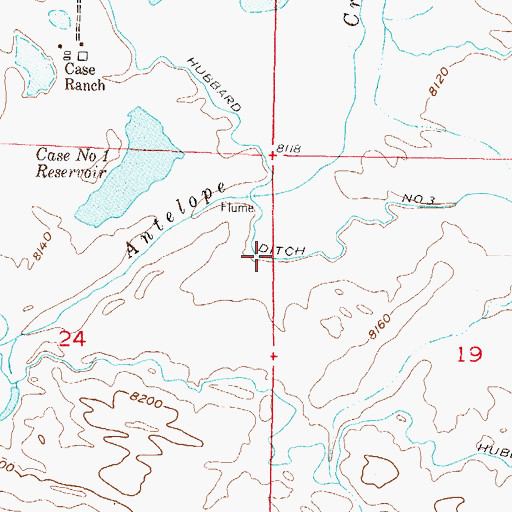Topographic Map of Hubbard Ditch Number 3, CO
