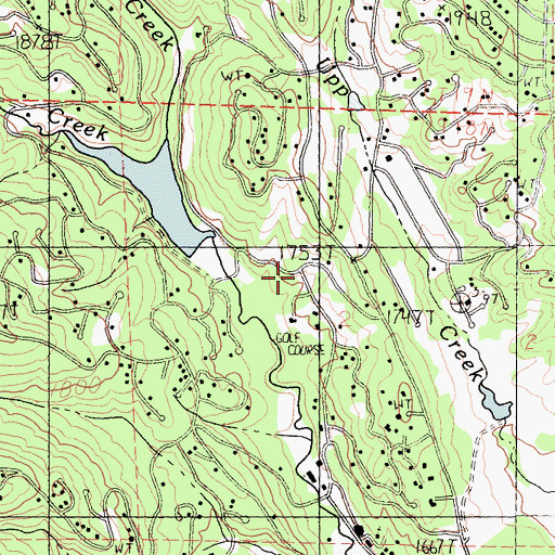 Topographic Map of Brooktrails, CA