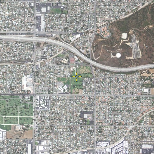 Aerial/Satellite Image of Glen Oaks Golf Course, CA