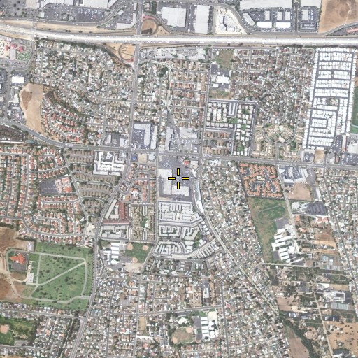 Aerial/Satellite Image of Eastwood Village Shopping Center, CA