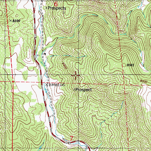 Topographic Map of Whopper Mine, CO