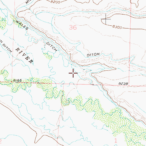 Topographic Map of Sage Hen Creek, CO
