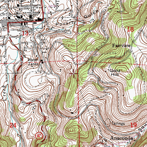 Topographic Map of Bent Mine, CO