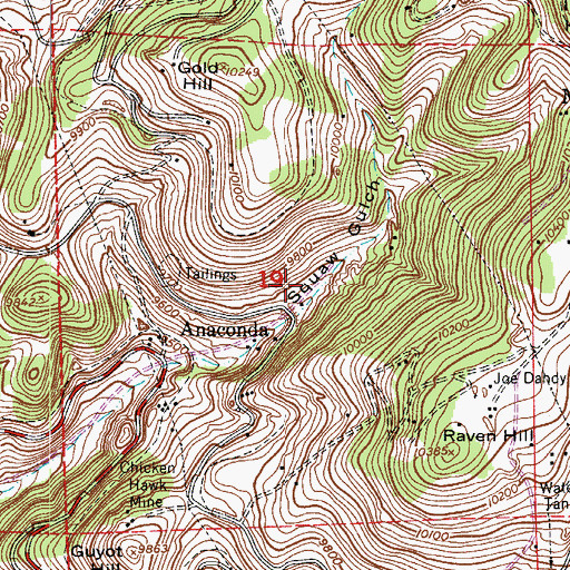 Topographic Map of Clara Mine, CO