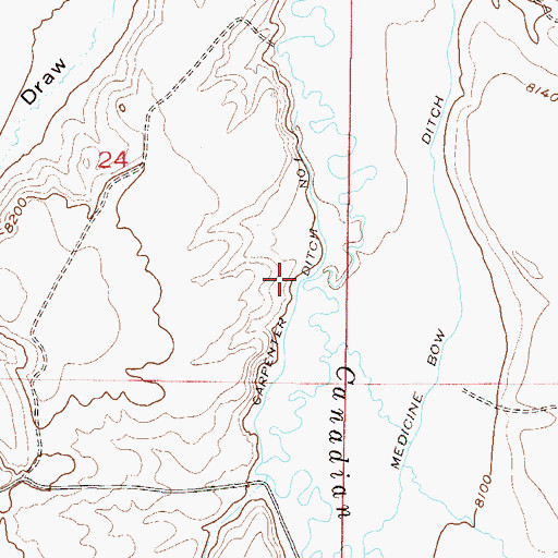 Topographic Map of Carpenter Ditch Number 1, CO