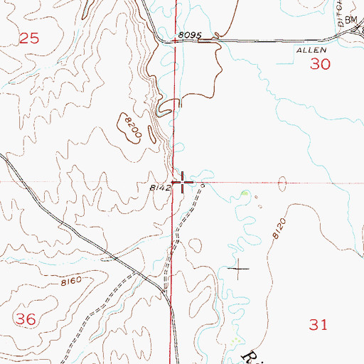 Topographic Map of Bolton Draw, CO