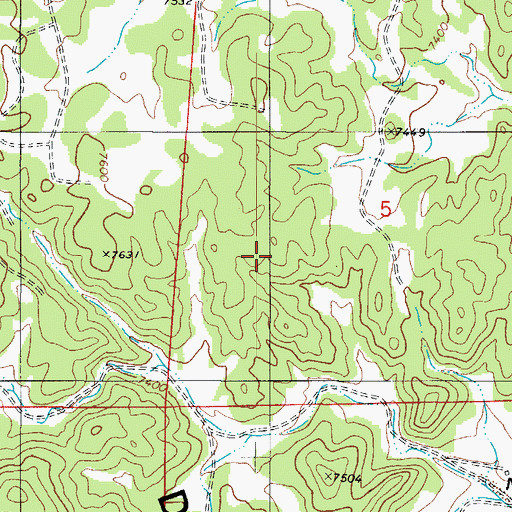 Topographic Map of Brown Lava Lode Mine, CO