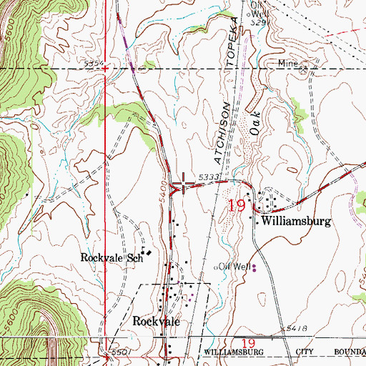 Topographic Map of Santa Fe Number Three Mine, CO