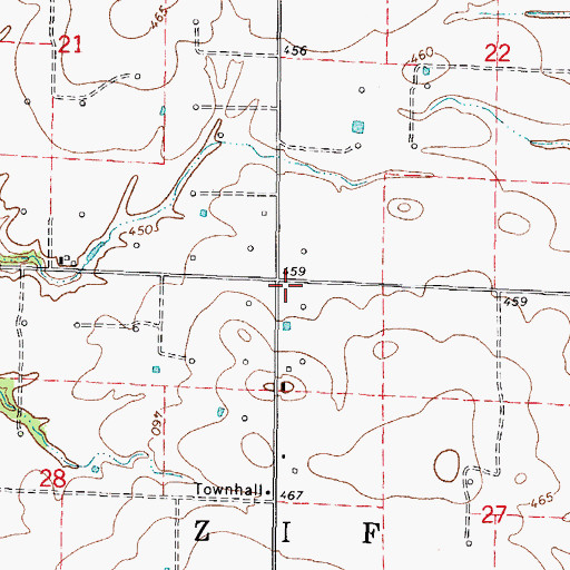Topographic Map of Banker School (historical), IL
