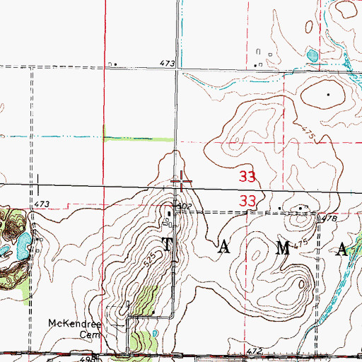 Topographic Map of Myatt School (historical), IL