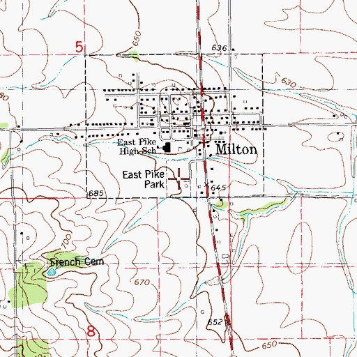 Topographic Map of East Pike Park, IL