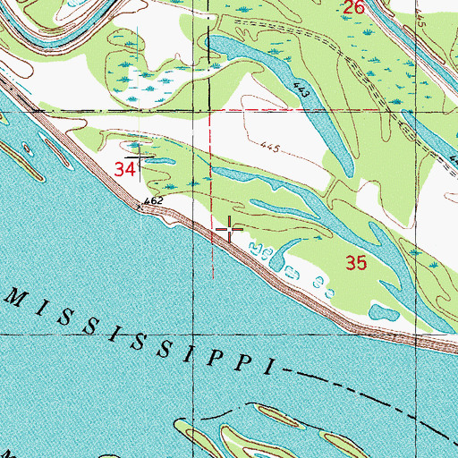 Topographic Map of Mackey School (historical), IL