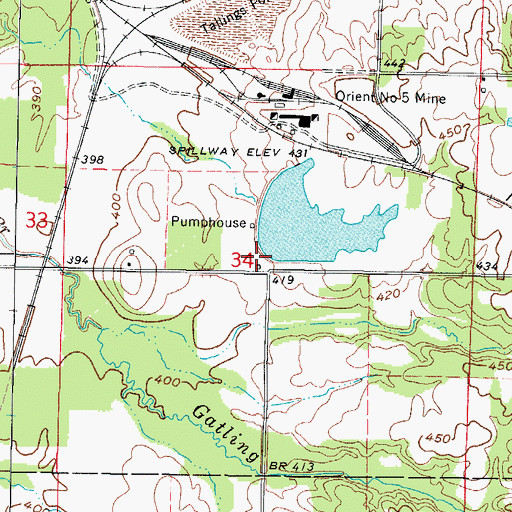 Topographic Map of West Crown Point School (historical), IL