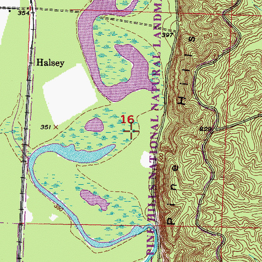 Topographic Map of Larue-Pine Hills National Natural Landmark, IL