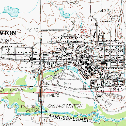 Topographic Map of E57B - the Last Electric Locomotive Historical Marker, MT
