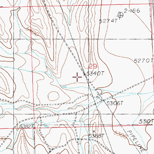 Topographic Map of Pat O'Hara Gypsum Quarry Number One, WY