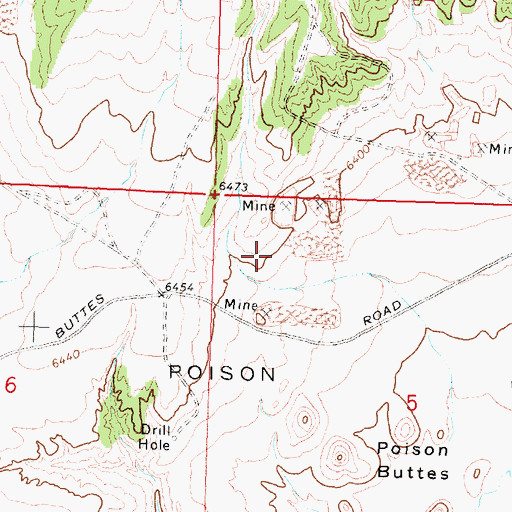 Topographic Map of Jack Rabbit One-ten Mines, WY