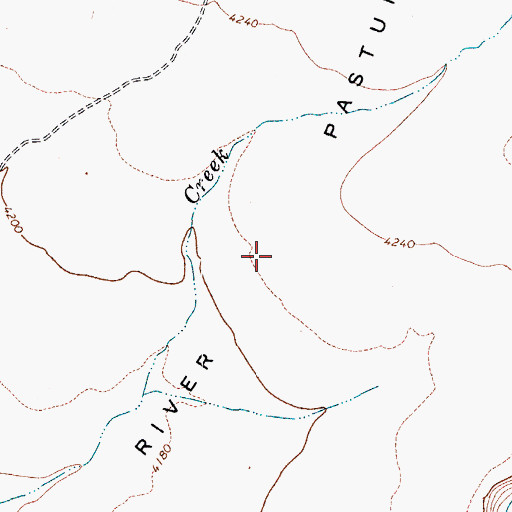 Topographic Map of Blue River Pasture, AZ