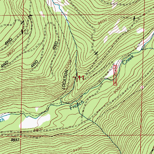 Topographic Map of Lorain Group Mine, WY