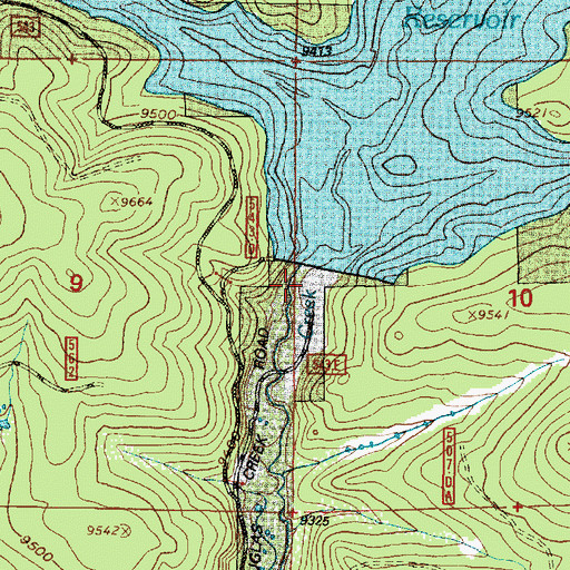 Topographic Map of Albany Placer Mine, WY