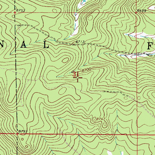 Topographic Map of Magnolia Lode, WY