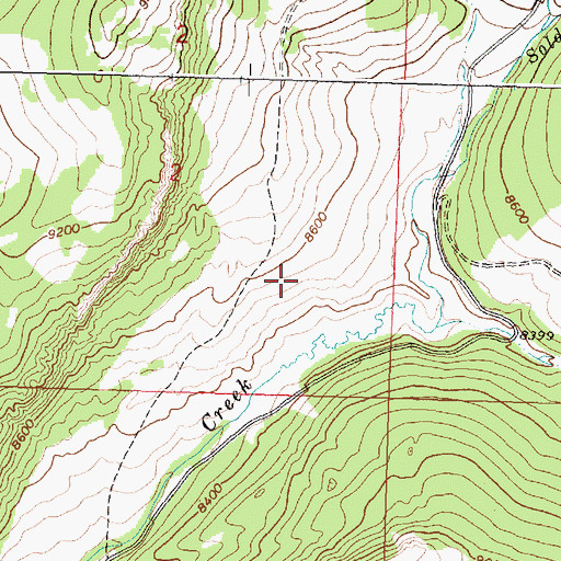 Topographic Map of Soldier Creek Prospect, WY