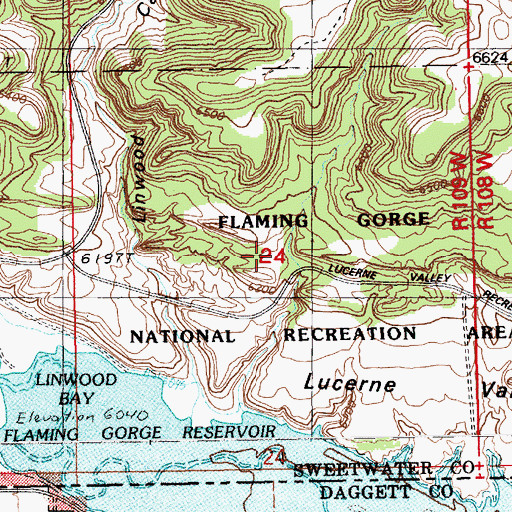 Topographic Map of John Jarvie Mine, WY