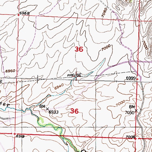 Topographic Map of Boss Mine, WY