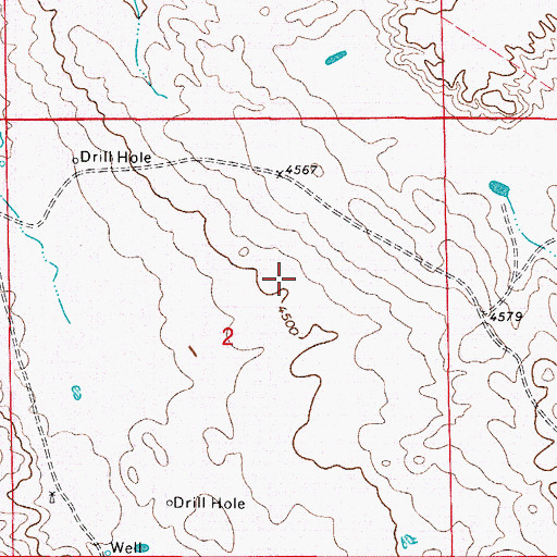 Topographic Map of Ditto Mine, WY