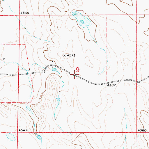 Topographic Map of Clovis Point Mine, WY