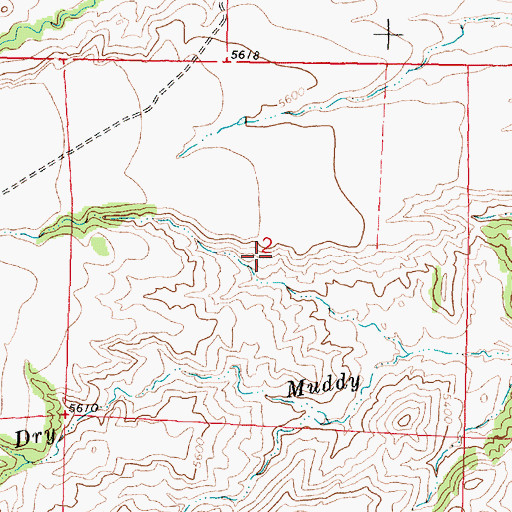 Topographic Map of Big Horn Mountains Number One Mine, WY