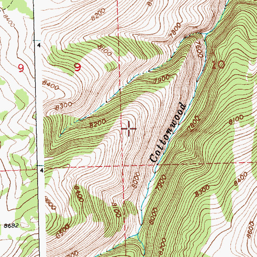 Topographic Map of Wind River Mountain Front Number One Mine, WY