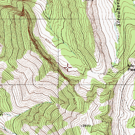 Topographic Map of McDouglas Pass Mine, WY