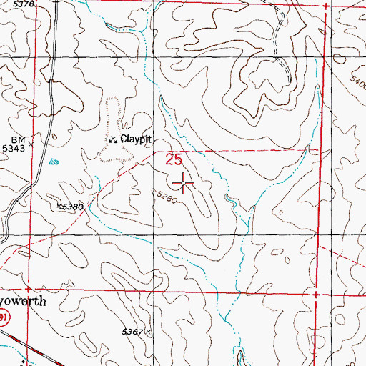 Topographic Map of Mayoworth Number Ten Mine, WY