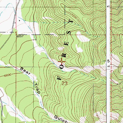 Topographic Map of Leefe Mine, WY