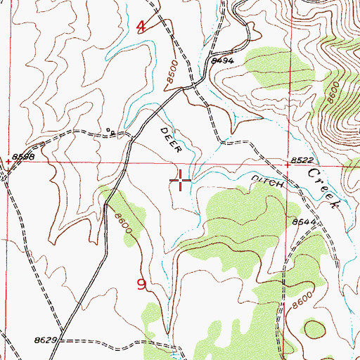 Topographic Map of Deer Ditch, CO