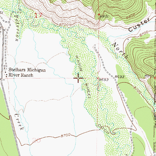 Topographic Map of Wagon Wheel Ditch, CO