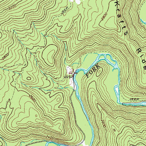 Topographic Map of Kuntzville (historical), WV