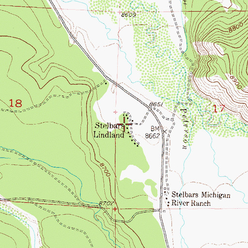Topographic Map of Stelbars Lindland, CO