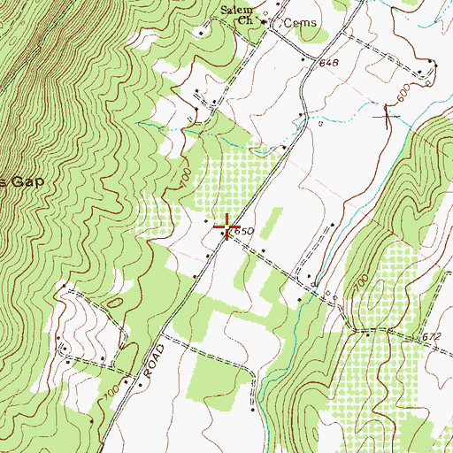 Topographic Map of Smiths School (historical), WV
