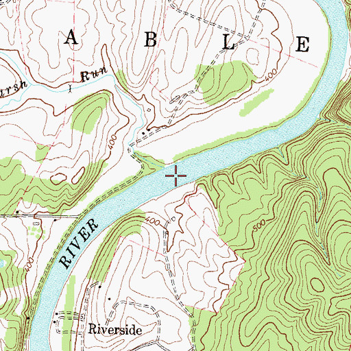 Topographic Map of Boyds Ferry (historical), WV