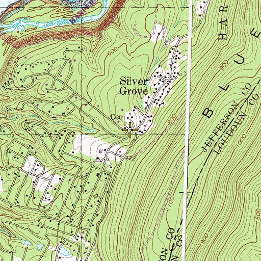 Topographic Map of Silver Grove United Methodist Church, WV